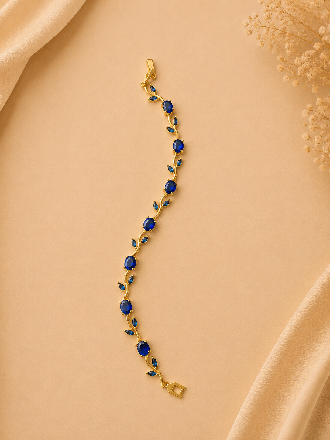 Blue Sapphire Tulip Bracelet