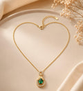 Emerald Teardrop Pendant Necklace