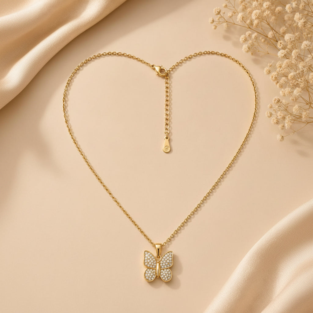 Crystal Butterfly Necklace