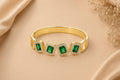 Emerald Crystal Bangle Bracelet