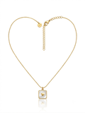 Gold Heart Mother of Pearl Necklace