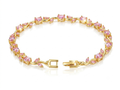 Pink Crystal Tulip Bracelet