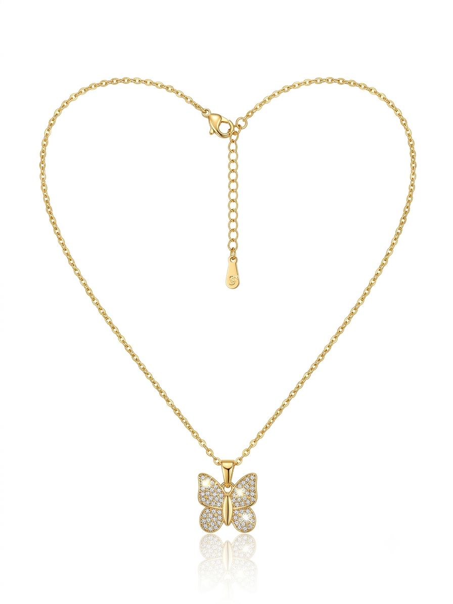 Crystal Butterfly Necklace