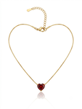 Red Heart Crystal Necklace